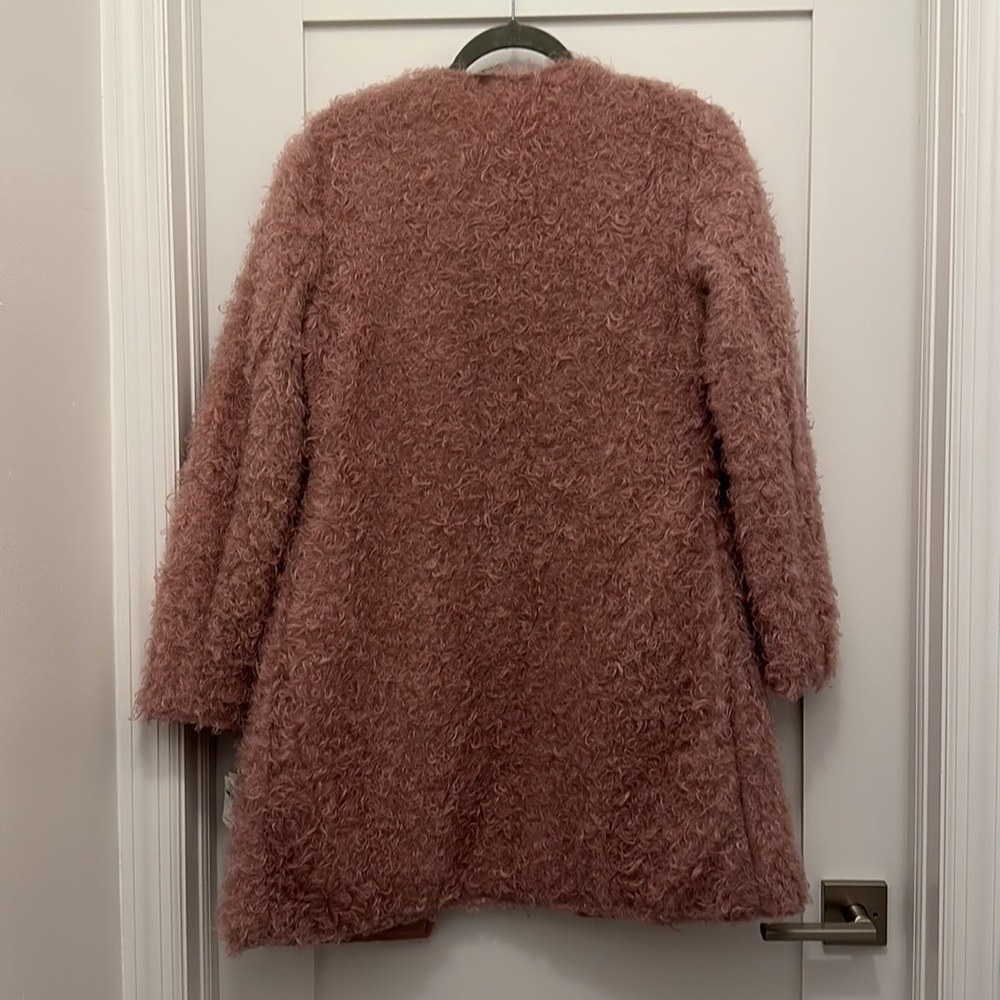 Dusty Pink Faux Fur Jacket - Picture 4 of 8